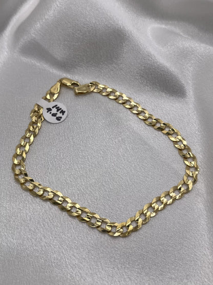 14K Cuban Chain Ankle Bracelet