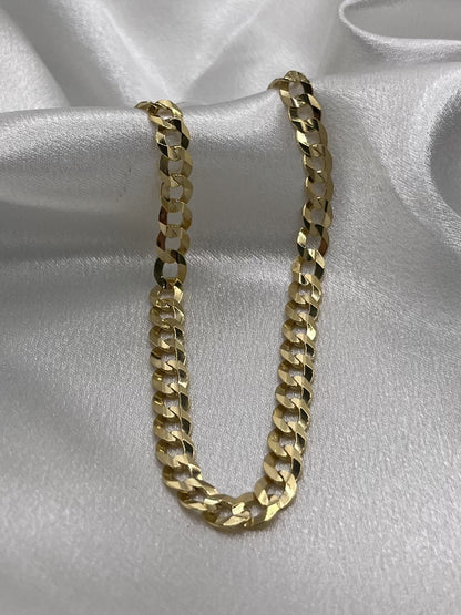 14K Cuban Chain Ankle Bracelet