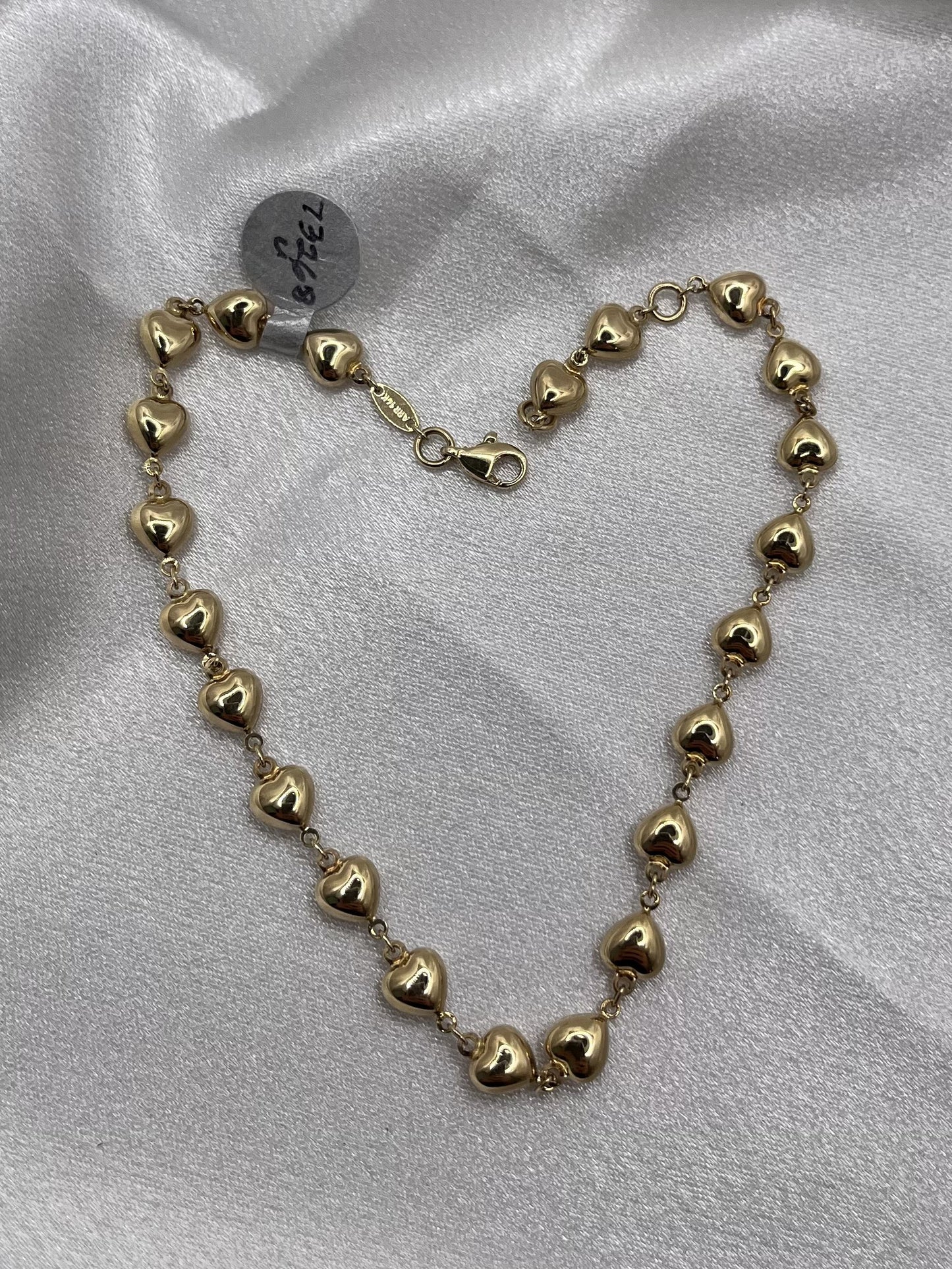 14K Large Hearts Ankle Bracelet - 5.5 g