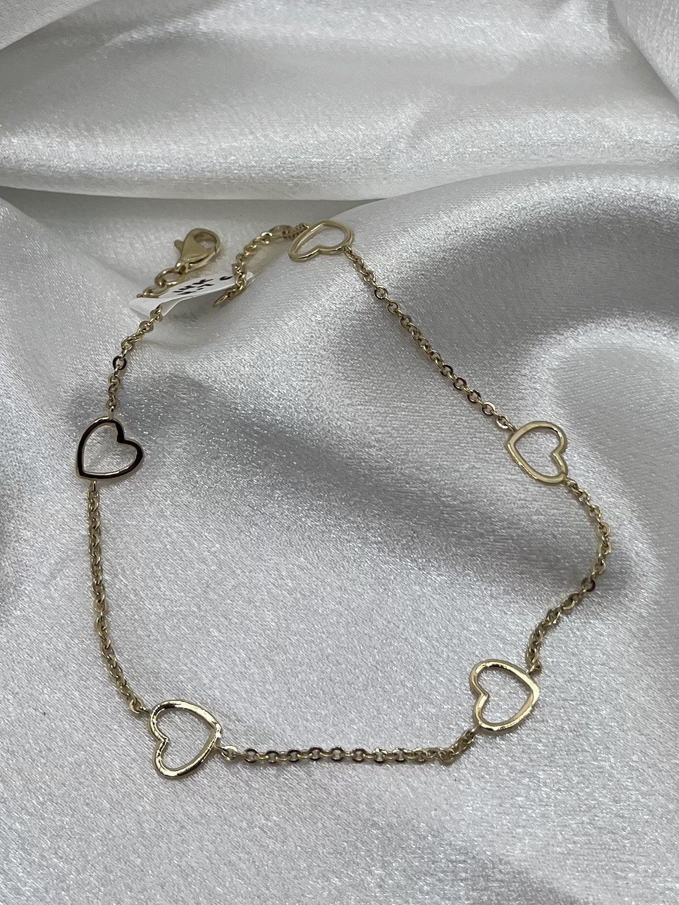 14K Hearts Anklet - 2.7 g