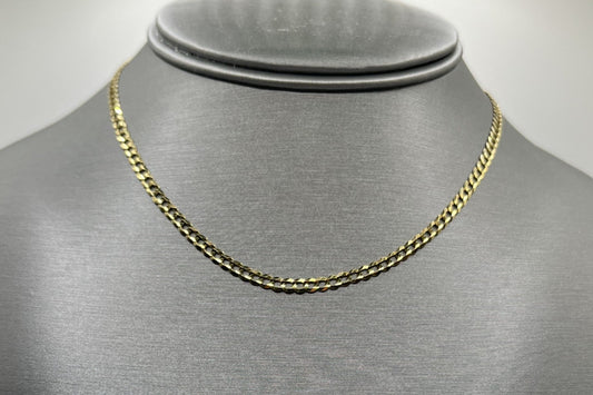 14K Concave Necklace - 4.2 g