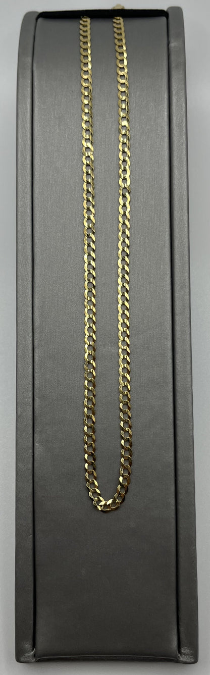 14K Concave Necklace - 4.2 g