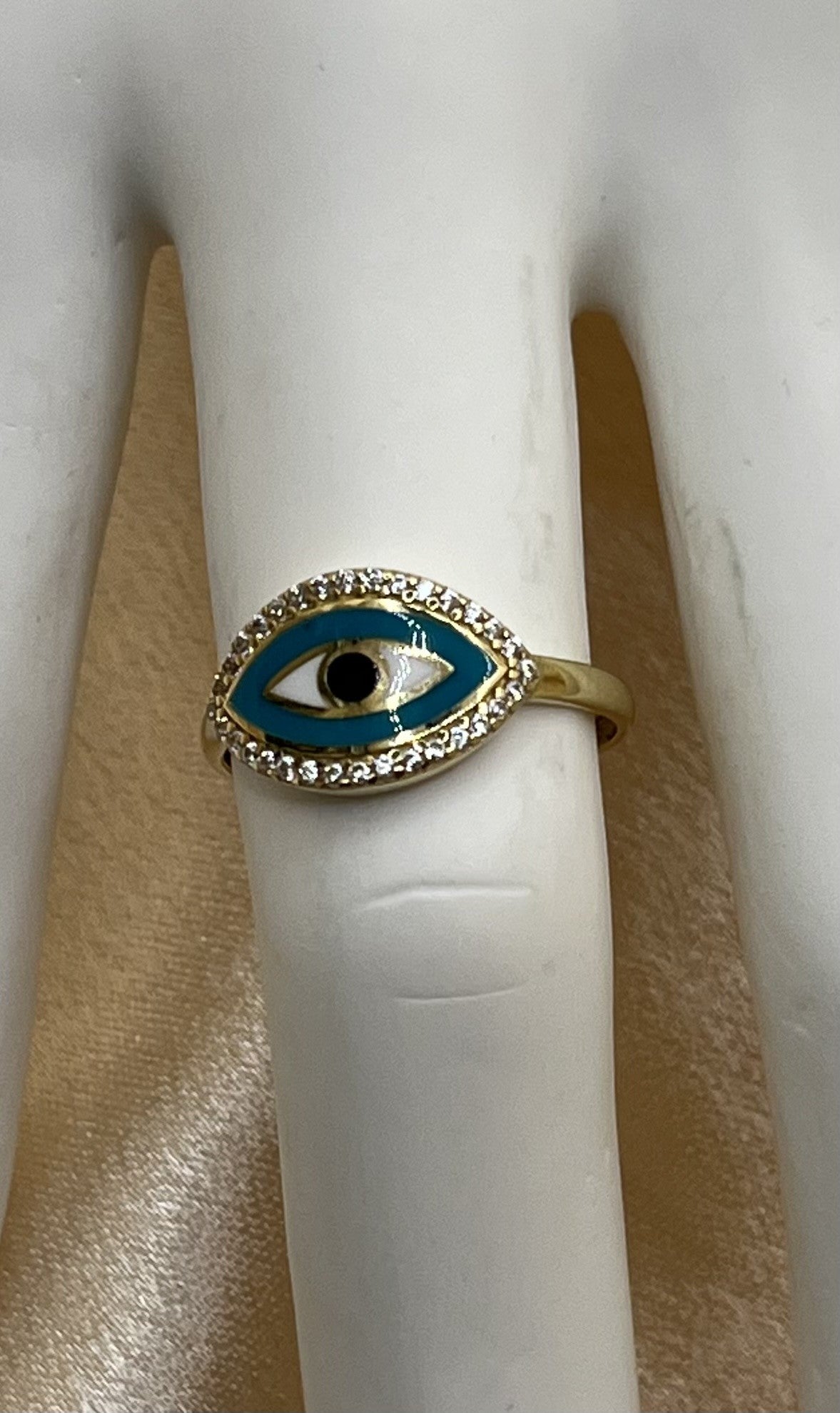 14K Evil Eye Ring - 1.87 g