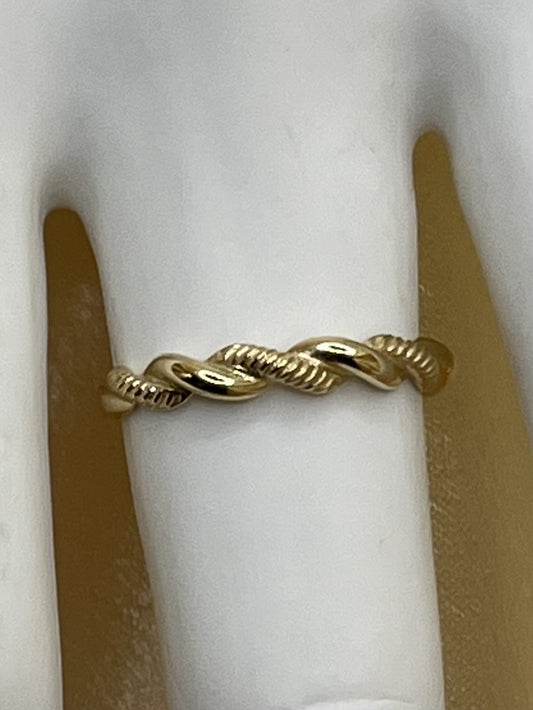 14K Braided Yellow Gold Ring - 1.9 g