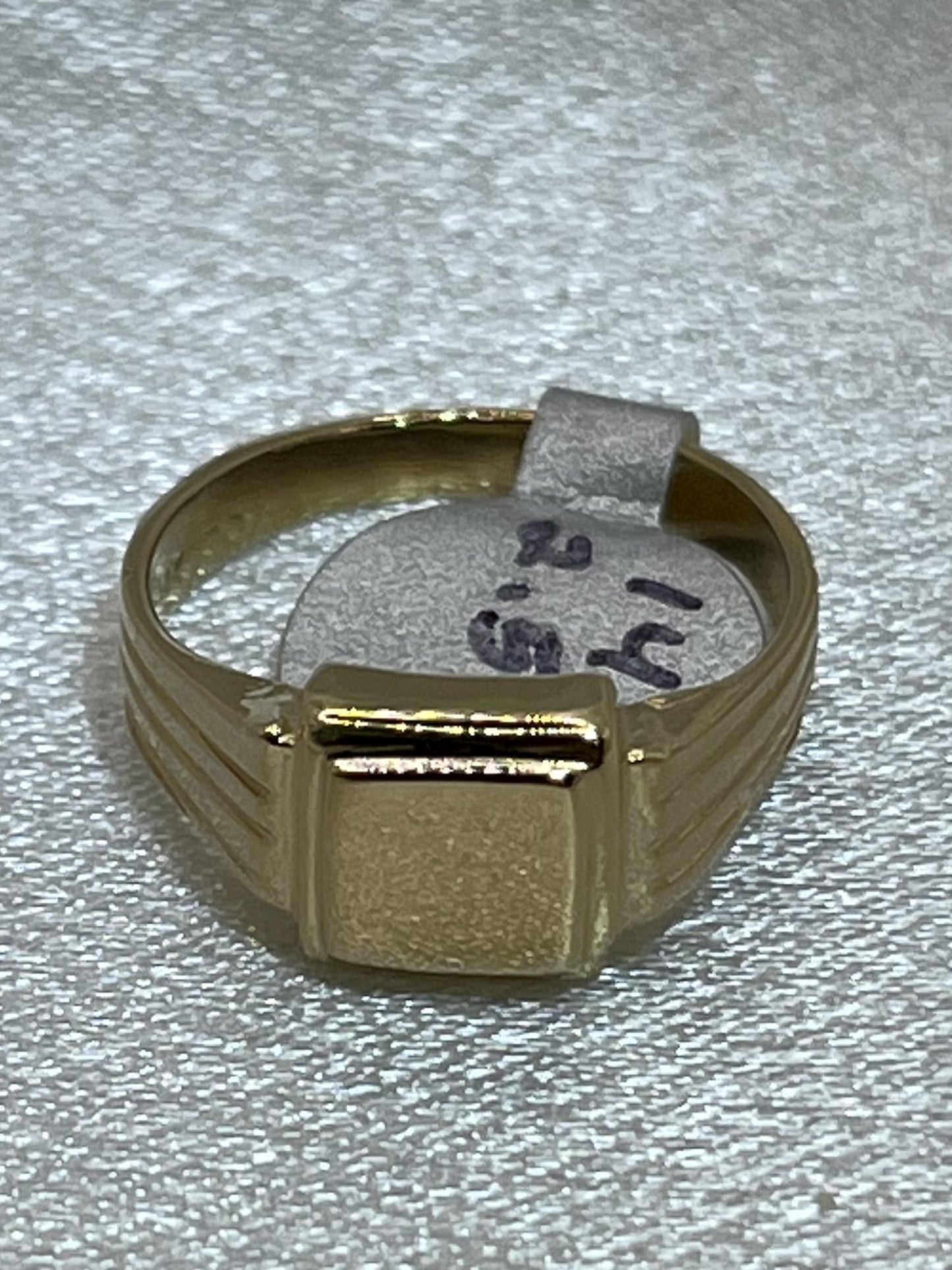 14K Gold Teen's Ring with Square Head