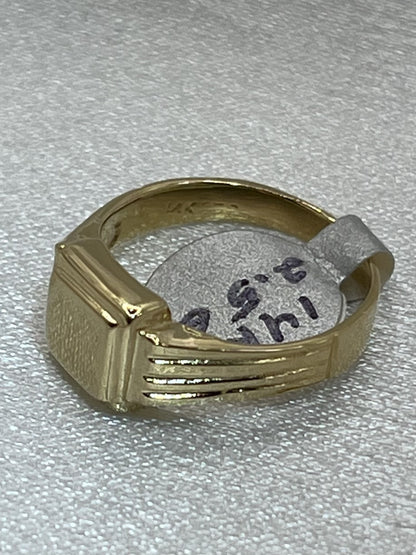 14K Gold Teen's Ring with Square Head